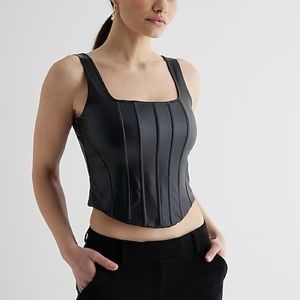 Express - Body Contour Faux Leather Corset